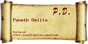 Paneth Delila névjegykártya